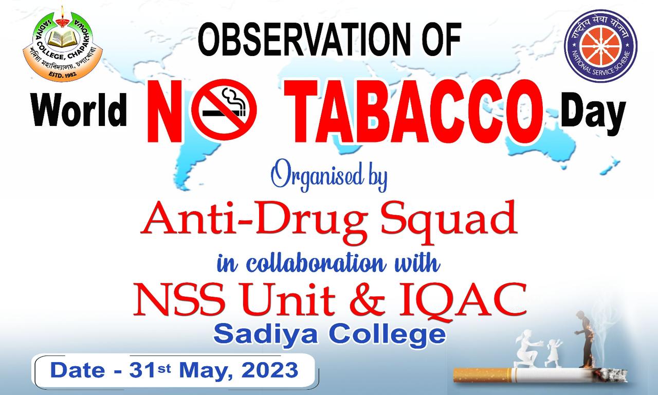 Observation of World No Tobacco Day : 2023