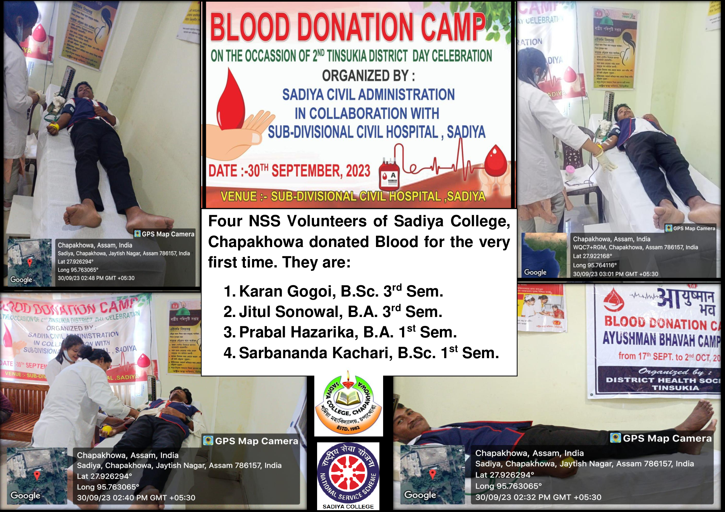 Blood Donation at SDCH, Chapakhowa