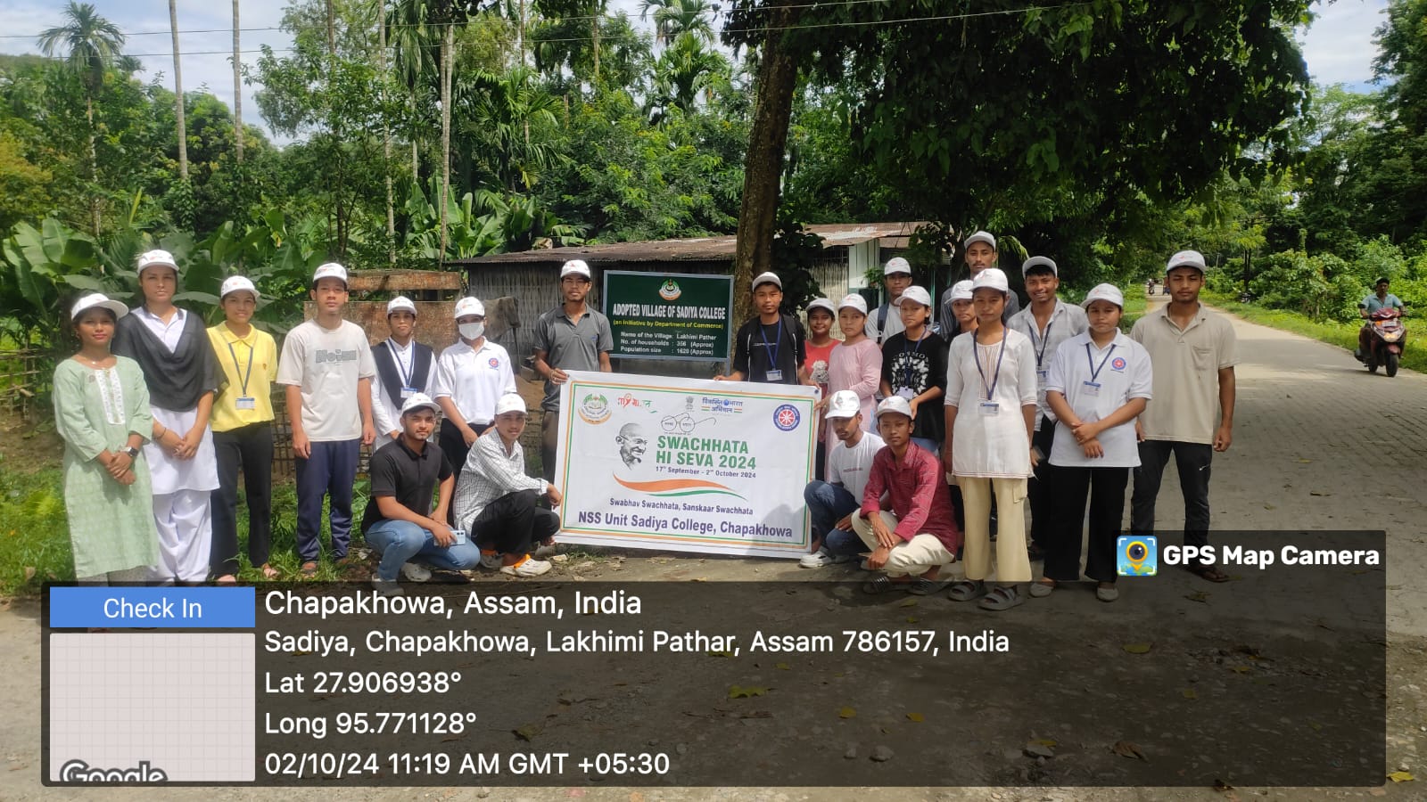 Cleanliness Drive in Adopted Village under 'Swachhta Hi Seva' Campaign & Celebration of Gandhi J